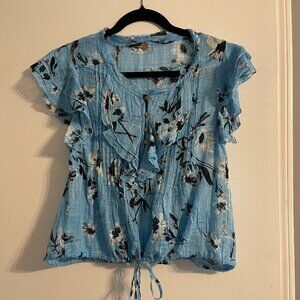 Free People Naya Day Dream Printed Top Size Small